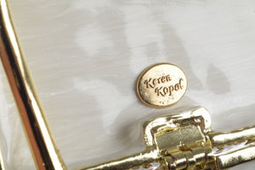 Keren Kopal White Grand Piano Trinket Box decorated with flowers