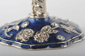 Keren Kopal Blue Faberge Egg with Frog Inside