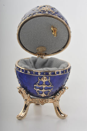 Keren Kopal Blue Faberge Egg Music Box