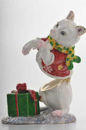Keren Kopal Christmas Cat with Presents