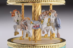 Keren Kopal Teal Wind up Musical Carousel