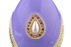 Keren Kopal Blue Faberge Egg with Pearl