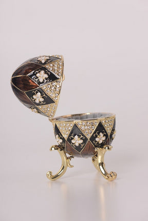 Keren Kopal Faberge Style Egg Music Box Trinket Box