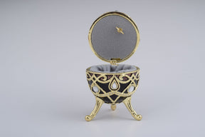 Keren Kopal Gold & Black Faberge Style Egg