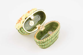 Keren Kopal Green Handbag with Yellow Flowers