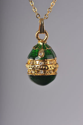 Keren Kopal Green & Gold Egg Pendant Locket Necklace