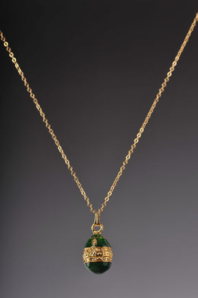 Keren Kopal Green & Gold Egg Pendant Locket Necklace