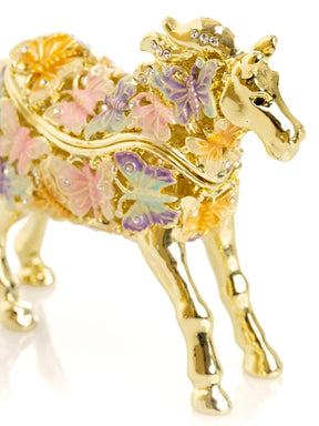 Keren Kopal Golden Horse Decorated with butterflies