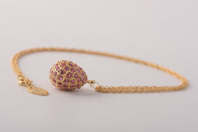 Keren Kopal Golden Pink Egg Pendant Necklace