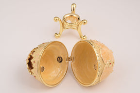 Keren Kopal Pink Chicken in Egg Faberge Egg