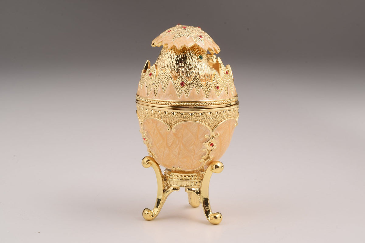 Keren Kopal Pink Chicken in Egg Faberge Egg