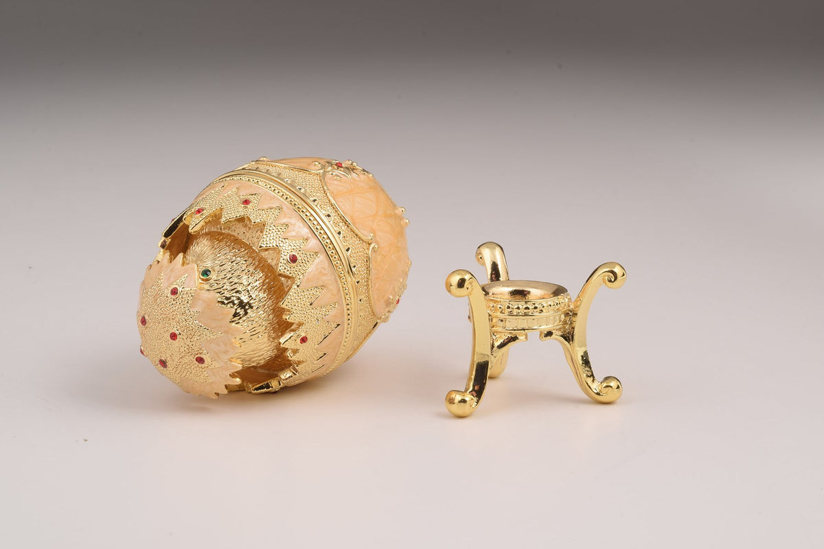 Keren Kopal Pink Chicken in Egg Faberge Egg