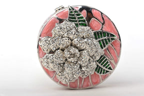 Keren Kopal Pink Jewelry Box with Silver Flower