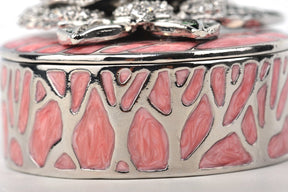 Keren Kopal Pink Jewelry Box with Silver Flower