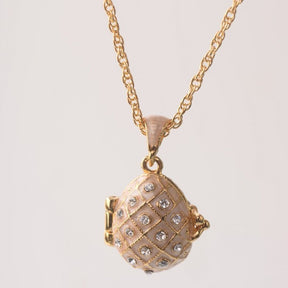 Keren Kopal Pink Pendant Necklace with an Apple Inside