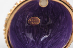 Keren Kopal Purple Faberge Egg with Pearl on top