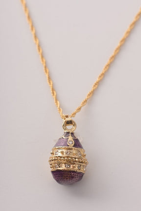 Keren Kopal Purple & Gold Egg Pendant Necklace