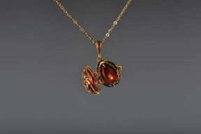 Keren Kopal Red Faberge Egg Pendant Necklace