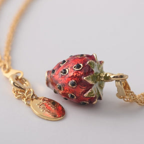 Keren Kopal Red Strawberry Pendant Necklace
