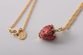 Keren Kopal Red Strawberry Pendant Necklace