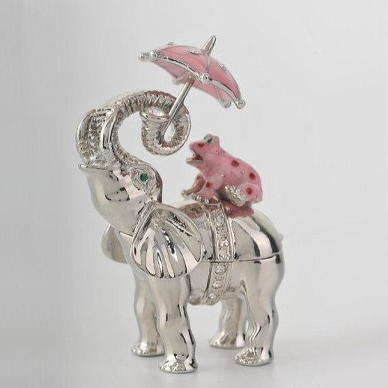 Keren Kopal Silver Elephant Holding an Umbrella