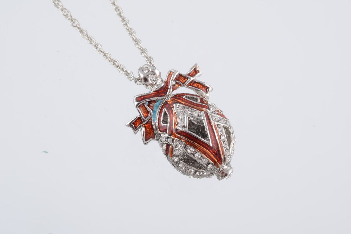 Keren Kopal Silver & Red Egg Pendant Necklace