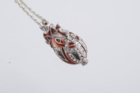 Keren Kopal Silver & Red Egg Pendant Necklace