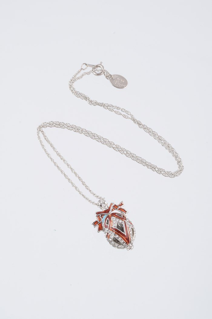Keren Kopal Silver & Red Egg Pendant Necklace