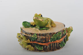 Keren Kopal Three Frogs on Tree Trunk
