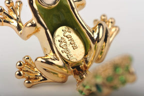 Keren Kopal Tiny Gold & Green Sitting Toad