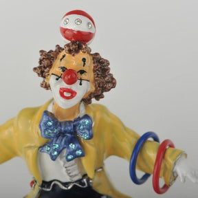 Keren Kopal Yellow Circus Clown Juggling on Unicycle