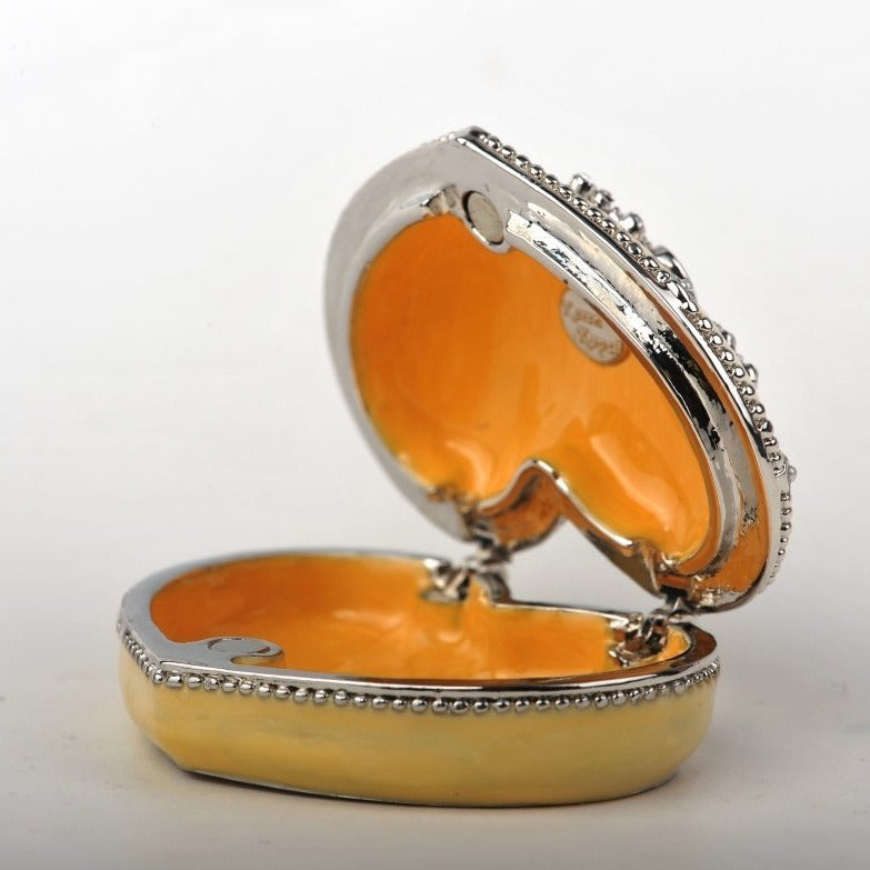 Keren Kopal Yellow Heart Shaped Trinket Box