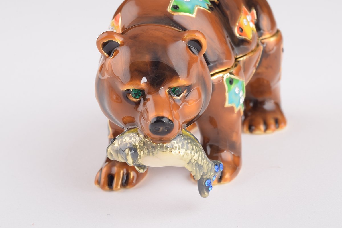 Keren Kopal Brown Bear Holding Fish