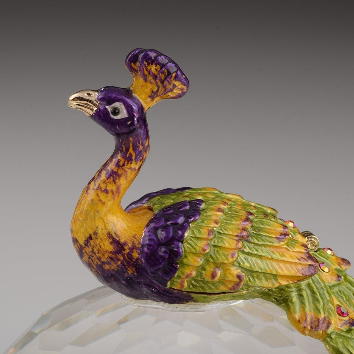 Keren Kopal Colorful Peacock on Crystal Ball